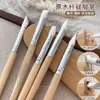 Set de Bolígrafos Herramienta para Arte de Uñas con Palo de Madera, Bolígrafo de Silicona para Pegatinas, Bolígrafo de Presión, Bolígrafo de Tallado, Bolígrafo para Polvo de Espejo Mágico