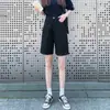Shorts de Mezclilla Rectos de Cintura Alta para Mujer, Estilo Delgado Adelgazante, Nueva Versión Coreana Verano 2025, Shorts Versátiles Sueltos de Pierna Ancha de Longitud Media