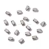 Cuentas martilladas de acero inoxidable, cuentas sueltas, cuentas de tubo de bambú, cuentas espaciadoras, colgantes, clips O, accesorios para pulseras DIY, componentes para joyería al por mayor