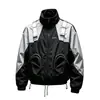 Chaqueta de Fábrica Original con Cuello Alto y Bloques de Color para Hombre Chaqueta Funcional con Múltiples Bolsillos para Hombre Chaqueta de Trabajo de Marca Moderna con Bloques de Color para Hombre