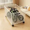 Cesta de almacenamiento para bicicleta de equilibrio con ruedas, organizador de juguetes de hierro móvil de gran capacidad para niños, cesta de almacenamiento para sala de estar del hogar