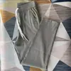 Pantalones Jogger de Seda Helada de Verano Elásticos Modernos Holgados de Pierna Recta Pantalones Casuales de Algodón Moda Masculina Sencillos de Color Sólido Versátiles Pantalones para Hombre