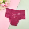 Panty de encaje para mujer de cintura alta con control de abdomen, sexy de tiras cruzadas ultra sexy, talla grande, comercio exterior de Amazon