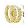 Nuevo Set de Pendientes de Amazon Chapado en Cobre Oro Real Microincrustado Circonita Pendientes de Moda para Mujer Pendientes Pendientes Venta al por Mayor