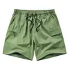 Shorts Esportivos Casuais Europeus Transfronteiriços para Homens, Novo Estilo de Verão, Soltos Finos de Seda de Gelo Secagem Rápida Tamanho Grande Calças de Trabalho