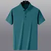 Polo de manga corta con solapa para hombre, camiseta de verano de moda, versión coreana, tendencia entallada, nueva camiseta combinable 2025