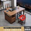 Mesa de Té y Silla para Balcón de Madera Maciza Combinación Sala de Estar Grande y Pequeña Hogar Kung Fu Chino Zen Mesa de Café Mesa de Té Integrada
