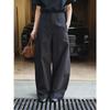 Primavera Nueva Llegada Estilo Paris Old Money Pantalones Perfil Machete Sueltos y Dobladillo Cintura Alta Adelgazantes Pantalones Commuter para Mujer