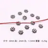 Toro de plata de Xizang 100 pulsera collar pulsera espaciador cuenta de flor joyería de aleación DIY accesorios al por mayor