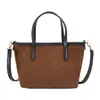 Bolsa tote retrô de camurça transfronteiriça para mulheres, nova coleção outono/inverno 2026, design leve e simples, adequada para o trabalho e pode ser usada como bolsa transversal