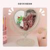 Espejo de Vestir Retro Personalizado por el Fabricante Estilo Coreano Espejo Ins Espejo de Escritorio de Doble Cara Espejo en Forma de Corazón Espejo de Maquillaje de Escritorio