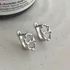Banyan Tree Plata S925 Ins Blogger Botón de Oreja Nariz de Cerdo para Mujer 2025 Celebridad de Internet Venta Caliente Simple Todo-partido Joyería para Orejas