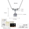 Collar de moissanita de plata esterlina S925 transfronterizo para mujer, con borla sencilla, ligero y lujoso, de 1,5 quilates, color D.