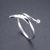 Anillo abierto de alas de moda lindo Anillo de alas de ángel estilo coreano para mujer Regalo de cumpleaños para chica fresca