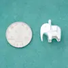 Elefante Ruyi Plata de Ley S925 Mano de Obra Fina Colgante de Elefante Estéreo Brillante Cadena de Clavícula DIY Cadena de Suéter Colgante de Elefante Bebé