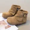 Outono/Inverno 2026 Novas Botas Curtas Retrô Infantis Botas Tipo Capa Estilo Coreano Botas Martin Retrô Estilosas para Meninas Pequenas
