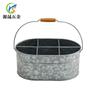 Cesta para Cubiertos de Cocina Europea Hotel Hogar Seis Compartimentos Cubo de Hielo para Cerveza Mango de Hierro Galvanizado Tanque de Almacenamiento Cesta de Almacenamiento de Herramientas