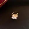 Chapado Eléctrico en Oro Real Retro Francés Flor de Circonita Collar Cadena para Clavícula de Lujo Accesible Joyería de Gama Alta Diseño de Nicho Juego de Joyas