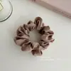 Goma para el pelo simple de satén estilo coreano para mujer, sujetador antideslizante para coleta alta, cuerda de pelo colorida, accesorio para el pelo elástico
