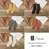 Meias Femininas para Outono e Inverno Meias de Meia Panturrilha Meias Quentes Espessas de Felpa Meias Toalha de Veludo Coreano Estilo Japonês Meias de Chão