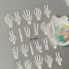 Pegatinas de Arte para Uñas de Calavera de Azúcar de Halloween Calavera del Día de Muertos Mexicano Transfronteriza Pegatinas en Relieve 5D Modelo Sl