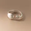 Anillo Minimalista Estilo Indiferente Gota de Agua para Mujer Temperamento de Gama Alta Abierto Ajustable Anillo Índice Moda Tendencia Diseño de Nicho