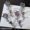 Accesorios de Estilo Oscuro Estilo Europeo y Americano Mariposa Negra Pistola Cruz de Rosa Colgante Pulsera de Cuentas DIY Collar