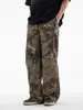 Pantalones Cargo Camuflados de Montaña para Hombre, Pantalones Anchos Rectos Holgados, Marca Americana de Moda, Pantalones de Paracaidista para Viajero
