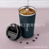 Copo de Café Côncavo-Convexo Popular de Comércio Exterior Transfronteiriço, Copo Térmico a Vácuo de Dupla Camada em Aço Inoxidável, Copo de Água Portátil de Alto Valor para Carro