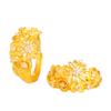 Anel de Flor Cravejado com Diamantes Estilo Pu Zuo Sifeng Feminino Luxo Leve Sensação de Alto Padrão Nicho Estilo Retrô Anel de Dedo de Alto Valor