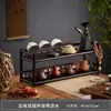 Estante de Escritorio para Tetera Estilo Chino Estante Pequeño Bogu Estante para Tazas de Té Estante de Almacenamiento para Juego de Té Sala de Té Mesa de Té Estante para Tazas