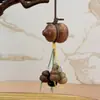 Colgante de sándalo, adorno de calabaza de múltiples tesoros, decoración colgante para coche, accesorio de nicho de fortuna y prosperidad, adorno de cadena para bolso y teléfono, material de madera roja