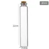Botellas de Vidrio Transparente Pequeñas para Medicina, Botellas de Deseos, Botellas de Deriva, Botellas para Cabello Fetal, Tapa de Rosca de 22 mm con Corcho, Venta al por Mayor