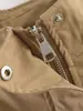 Jaqueta versátil de gola alta com cordão, estilo europeu e americano, soltinha, para comércio exterior transfronteiriço, top casual estilo trench coat americano para mulheres