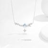 BaObAo design original s925 prata esterlina aurora céu estrelado uma estrela um significado colar nicho feminino alto sentido cadeia de clavícula