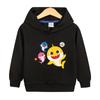 Moletons com Capuz para Meninos e Meninas 2024 Nova Primavera e Outono Tubarão Bebê Soltos Casacos Casuais Infantil Tops de Manga Longa