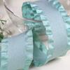 Falda Cepillada de Piel de Ciervo con Cinta Coreana Cinta Vestido de Boda Accesorios para el Cabello Material diy Cinta con Doble Borde Brillante Fruncida