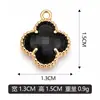 Colgante Individual Dorado Kc Trébol de Cuatro Hojas Piedra Preciosa Collar Pulsera Colgante Joyería DIY Venta Directa por el Fabricante Lote Mixto Transfronterizo