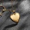 Acero Inoxidable 316L Pulido Espejo Colgante de Corazón Grabado con Foto Forma de Corazón Transferencia Térmica Foto Caja de Foto para Pareja Collar para Mujeres