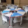 Grupo de Alunos Hexagonal Combinado Mesa de Treinamento Colorida Mesa de Conferência Trapezoidal Emendada Mesa Psicológica Inteligente para Coaching e Tutoria