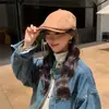 Boina estilo bico de pato retrô britânica para mulheres, novo estilo primavera e outono, adequada para compras e passeios, faz o rosto parecer menor, boina reversível