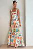Sitio Independiente Transfronterizo Europeo y Americano 2026 Aliexpress Moda Personalizado Graffiti Sin Tirantes Sexy Encaje Vestido para Mujeres