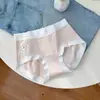 Calcinhas de Algodão Puro Antibacterianas com Reforço Estendido para Meninas, Algodão para Bebê Classe A, Algodão Puro, Sem Costura, Confortáveis e Respiráveis para Mulheres
