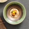 Cuenco Redondo con Patas Puntiagudas, Crackelado Hielo, Baño de Oro, Cocido en Horno, del Fabricante, Cuenco de Cerámica para Sopa Doméstico, Cuenco Grande, Cuenco para Hotel Comercial, Cuenco para Ensalada, Vajilla