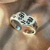 Anillo con Expresión Facial de Corazón Llorando Europeo y Americano Estilo Punk para Mujer Creativo Estado de Ánimo Lloroso Anillo para Dedo de Hombres y Mujeres Transfronterizo