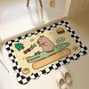 Alfombrilla de baño con diatomeas absorbente de barro, de secado rápido, antideslizante, para puerta de inodoro