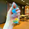 Llavero Acrílico Colgante para Bolso de Coche Muñeca Flotante de Océano de Color Pez Payaso Fusión de Líquido de Aceite