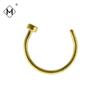 Anel de Nariz Meishier com Cabeça de Bola de Aço Inoxidável Clavo para Osso da Orelha com Cabeça Plana Anel Pequeno em Forma de C Joia para Piercing Corporal Estilo Básico