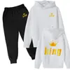 Conjunto de chándal con forro polar para niños y niñas, de otoño e invierno, transfronterizo, conjunto de dos piezas de sudadera para niños, pantalones de chándal de manga larga para niños