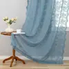 Fornecimento Exclusivo Transfronteiriço da Amazon de Cortinas de Renda de Malha de Trama Transparente Estilo Pastoral e Tecidos para Telas de Janela para Sala de Estar e Varanda, Versátil